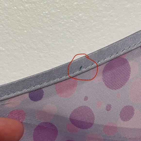 Jones NY Womens Sheer Chiffon Camisole Size XL Purple Polka Dot Fairycore Y2K - Picture 8 of 9